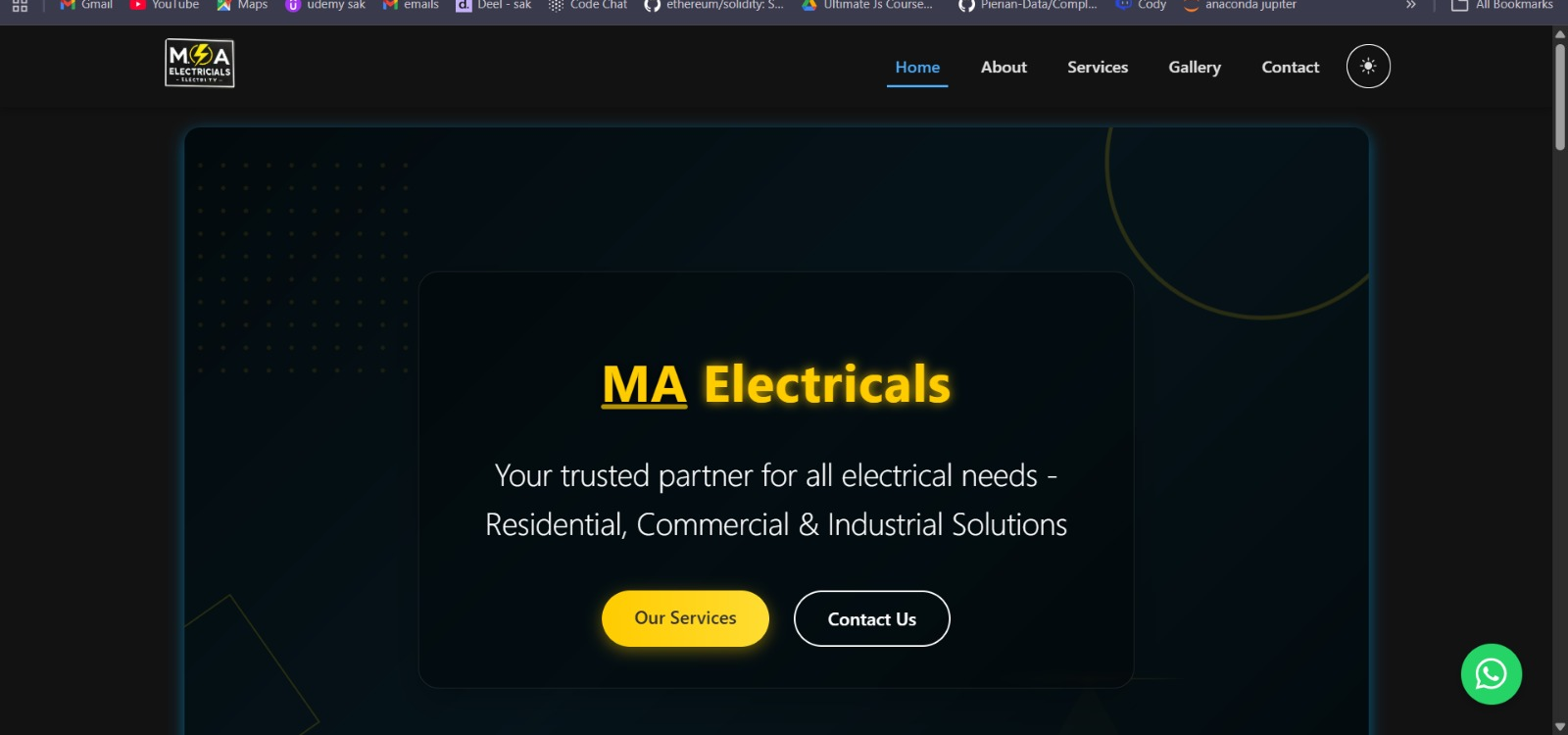 MA Electricals Website