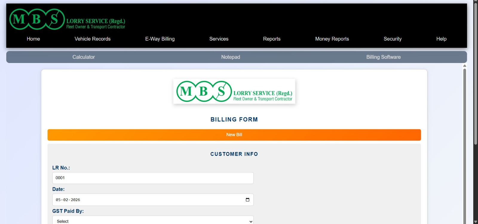 Logistics & Billing Platform