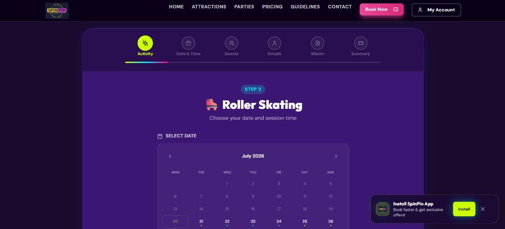 SpinPin – Entertainment Venue Platform - Screenshot 3