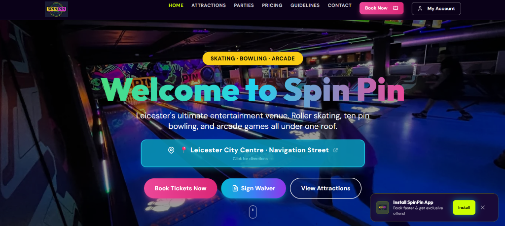 SpinPin – Entertainment Venue Platform