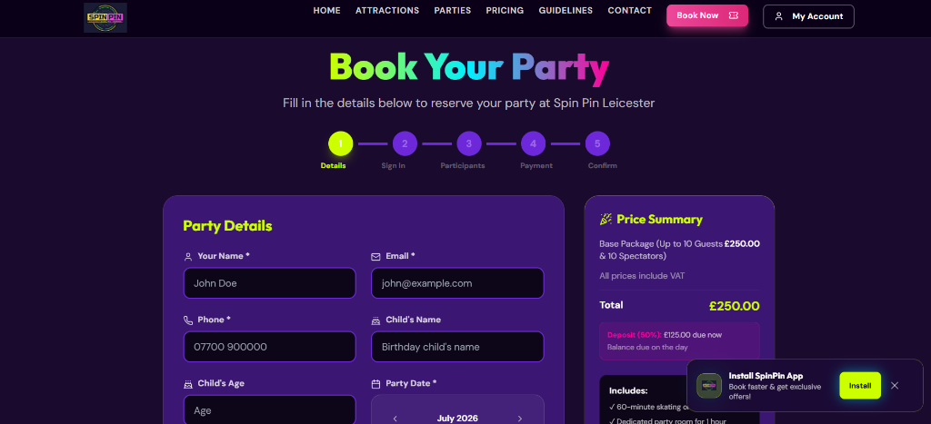 SpinPin – Entertainment Venue Platform - Screenshot 4